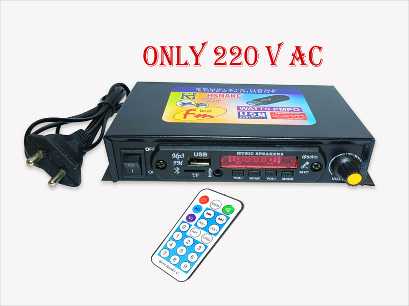 HSNAKE UNIVERSAL 4440 SINGLE MP3 MEDIA PLAYER 60 W AV Power Amplifier(Black)
