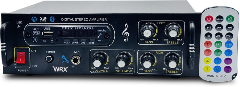 WRX Amplifier Bluetooth/MIC Input/USB/SD Card Slot/FM Radio/AUX Input/Remote Control 160 W AV Control Amplifier(Black)