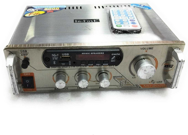 DAB Amplifier 4440 Double IC 3Amphere LED 160 W AV Control Amplifier(Black)