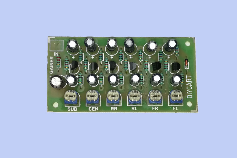 Diycart 5.1 AUDIO GAINER BOARD 10x Gain Amplifier Module Transistor Based 0.5 W AV Control Receiver(Red)