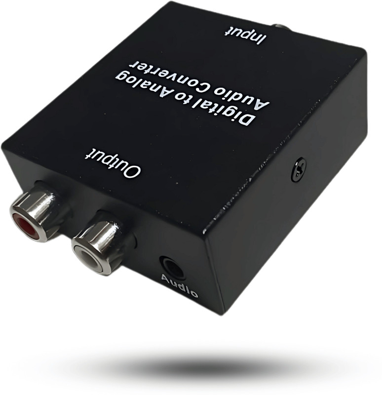 Octec Digital to Analog Audio Converter- Optical (SPDIF/Toslink) and RCA (L/R) Stereo 0.5 W AV Control Amplifier(Black)