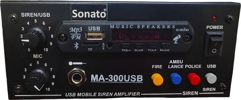 Sonato Siren Amplifier MA-300USB 40 W AV Power Amplifier(Black)