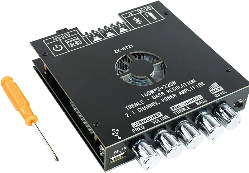 EASTRA ZK - HT21, 160W*2 + 220W Subwoofer High Power DC36V Amplifier 540 W AV Power Amplifier(Black)