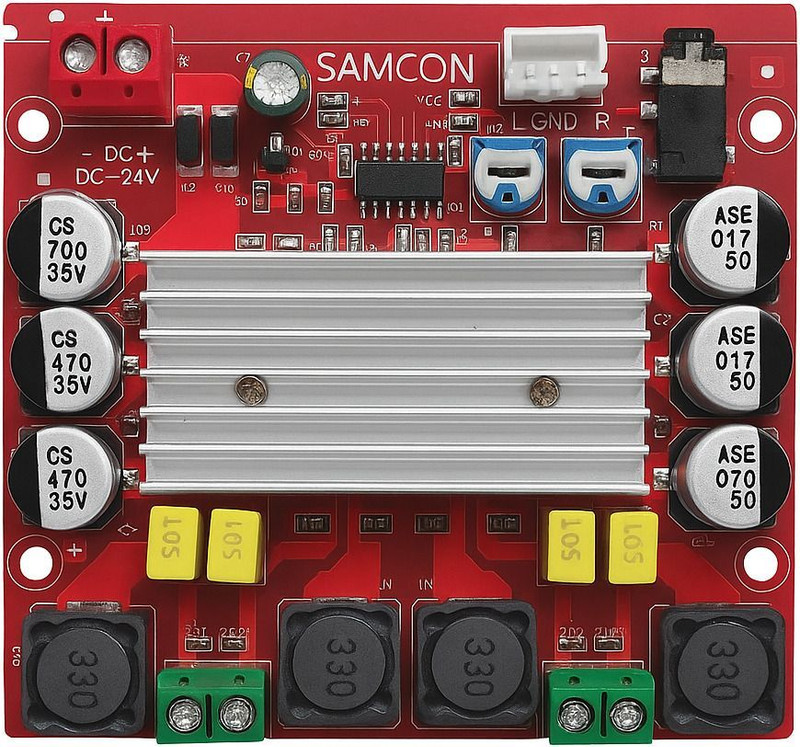 ots world Stereo Audio Class-D Amplifier 100W(50+50) Board, 2 Chanel Output 100 W AV Power Amplifier(Red)