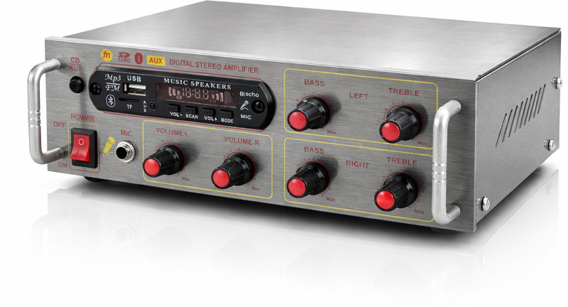 Night Guard Amplifier 4440 Double IC DJ Machine Digital 5000 W BT/ USB/SD Card /FM Radio 120 W AV Power Amplifier(Silver)