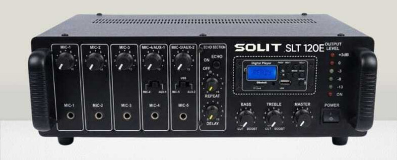 SOLIT SLT 120E with Echo, USB and Bluetooth connectivity_Best Amplifier _AM21 120 W AV Control Amplifier(Black)