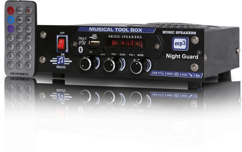 Night Guard USB Fm/Mp3 Multimedia Speaker with Bluetooth & Remote Supports AUX-SD Card FM Radio 80 W AV Power Receiver(Black)