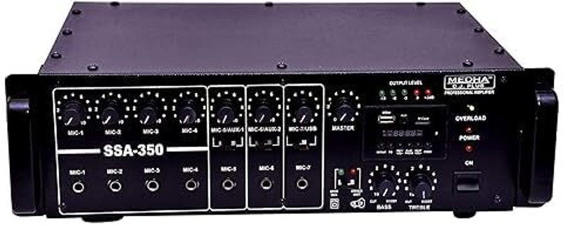 MEDHA D.J. PLUS Professional 350 Watt BT High Power P.A. Amplifier with Cooling Fan Inbuilt 350 W AV Power Amplifier(Black)