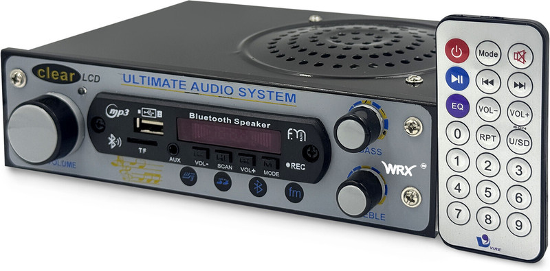 ain Fm Radio with Bluetooth speaker , USB , SD Card , Portable fm Radio 80 W AV Power Amplifier(Black)