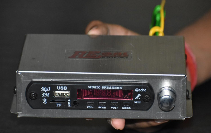 Rashri 4440 Double IC Stereo Amplifier Board with Tone Control 15 W AV Power Receiver(Multicolor)