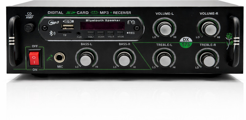 iSound DJMachine Sound Stereo Multimedia Player Bluetooth Amplifier USB/SDCard FM Radio 120 W AV Power Amplifier(Black)