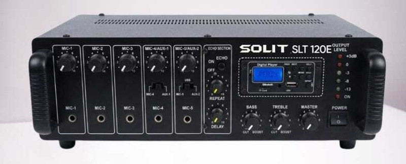 SOLIT SLT 120E with Echo, USB and Bluetooth connectivity_Best Amplifier _AM21 120 W AV Control Amplifier(Black)