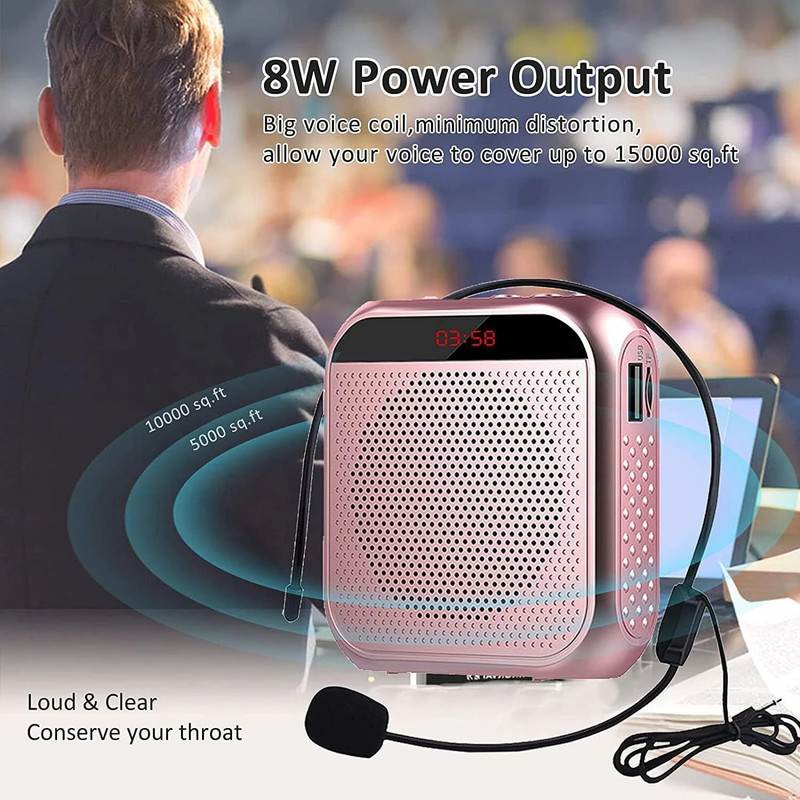 nunki trend Disk,with Shoulder Belt, Portable Voice Amplifier for Teachers-pink 0 W AV Control Amplifier(Pink)