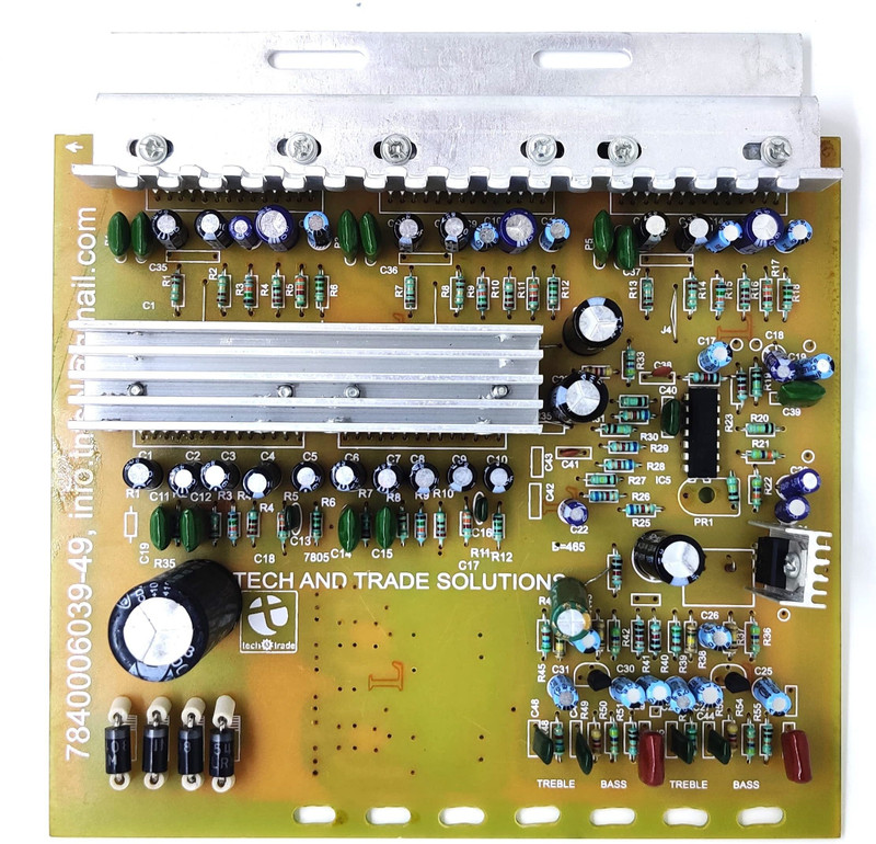 TECH AND TRADE TNTS 4440 5 IC BASED 4.1 AUDIO AMPLIFIER BLUETOOTH MODULE DIY KIT BOARD 150 W AV Control Amplifier(Brown)