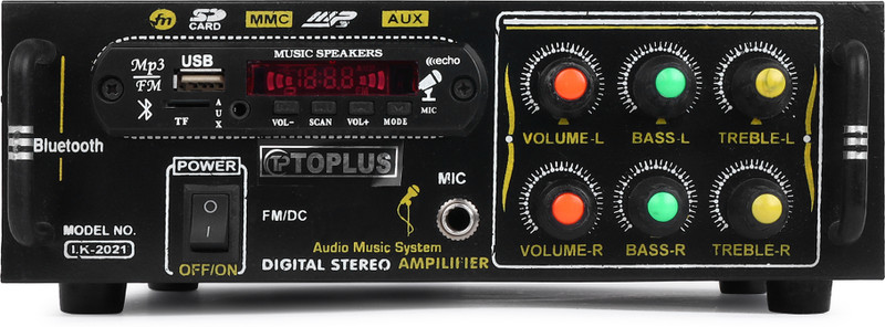 TOPLUS DS-8802 AMF Bluetooth USB AUX FM With Mic Slot 120 W AV Power Amplifier(Black)