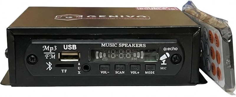 genivo 12 V DC 39W STEREO DOUBLE IC 39 W AV Control Receiver(Black, Silver)