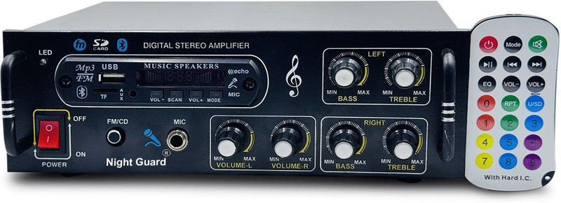 Night Guard 4440 IC DJBluetooth home amplifier,FM radio,Remote,USB/SDCard Slot,AUX/MIC Input 160 W AV Power Amplifier(Black)