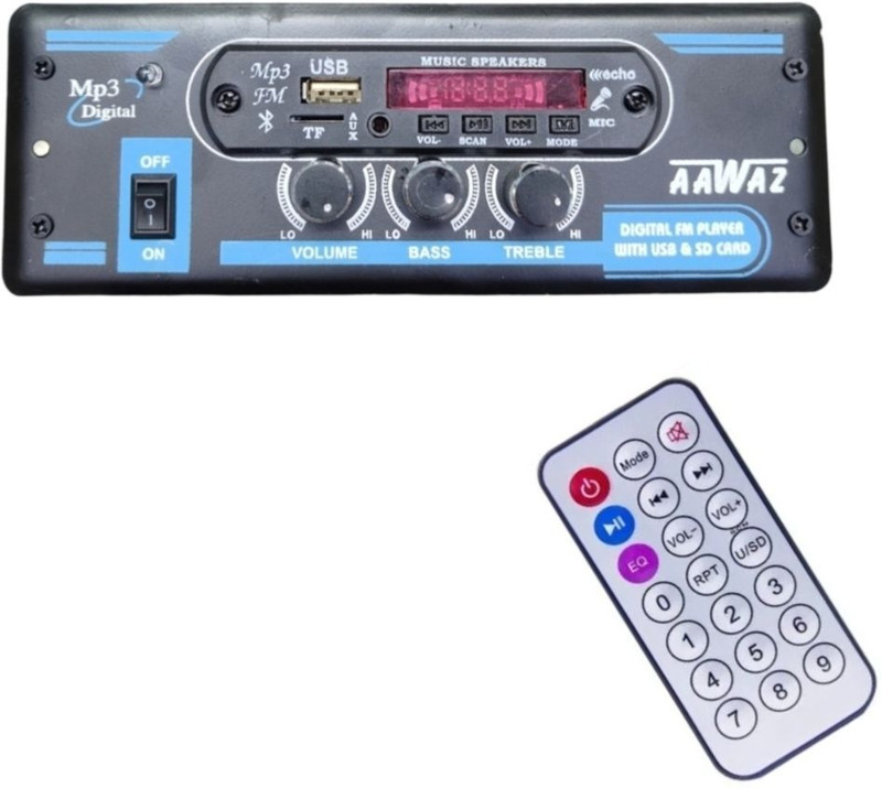 BM ELECTRONIC BME 12V 4440 Dual IC Mini Stereo Audio Amplifier With Remote ( Pack Of 1) 75 W AV Control Amplifier(Multicolor)
