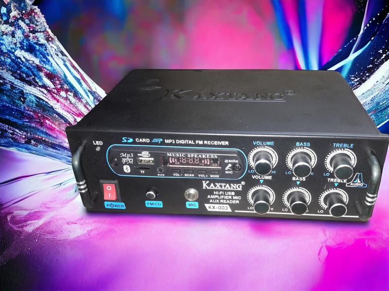 solomax New Series 15000 IRON FIST 5000 w 4440 DOUBLE IC Bluetooth FM/USB/ AUX/MP3 260 W AV Power Amplifier(Black)