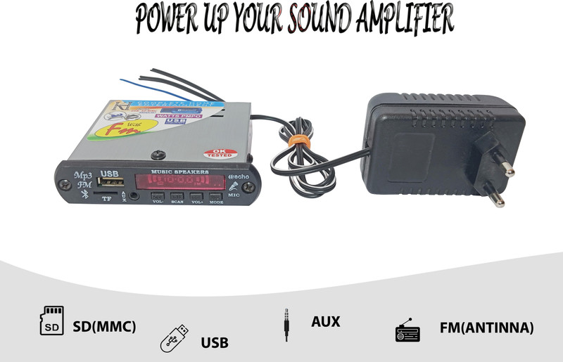 HSNAKE Magic Boom Box USB Bluetooth Player 20 W AV Control Amplifier(Silver)