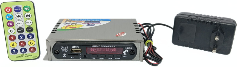 HSNAKE HOME AMPLIFIER AC 220 V (Suitable 8" Inch Speaker) 20 W AV Power Receiver(Silver)