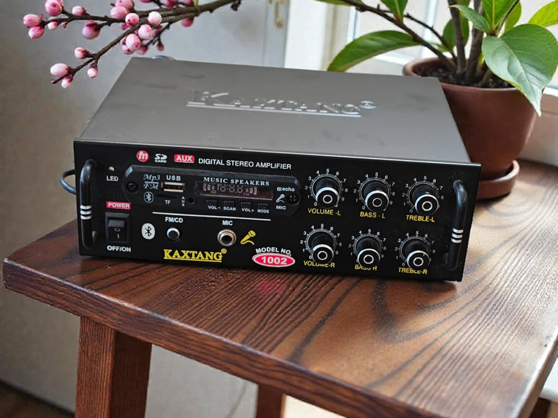 KAXTANG 1002 tricks DJ Amplifier REMIX Bluetooth VERSION with BT/USB/AUX/MP 5000 W AV Power Amplifier(Black)