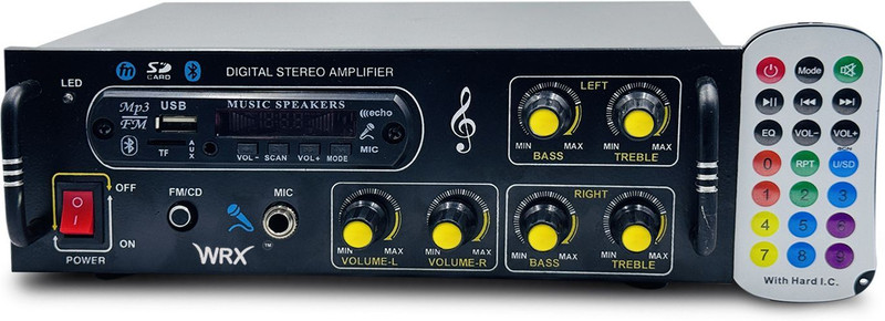 WRX Bluetooth Amplifier,USB/SD Card,Remote,AUX Input, DJ Machine Sound, FM Radio 160 W AV Power Amplifier(Black)