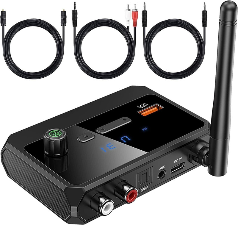 Tobo Bluetooth Receiver Adapter Bluetooth 5.3 Audio Receiver Wireless Music TD-1349WA 5 W AV Control Amplifier(Black)