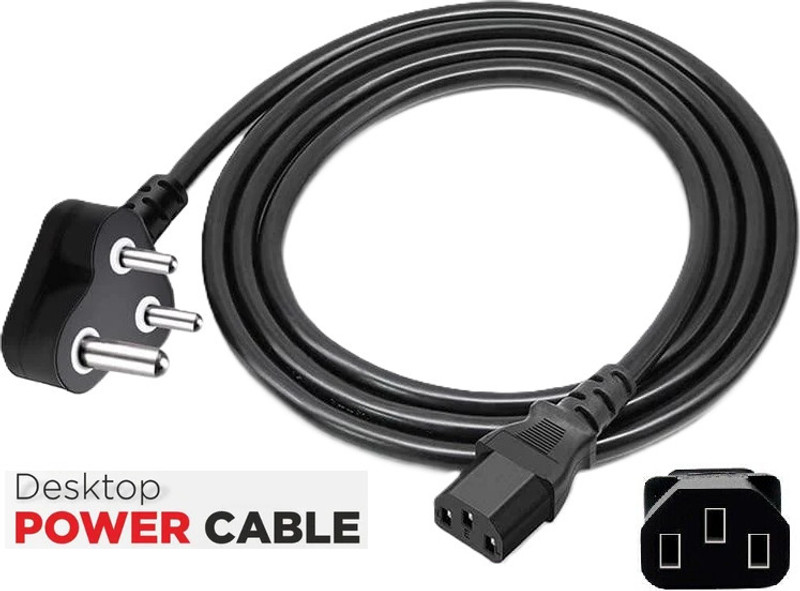BALRAMA Desktop PC AC Power Cable Cord 3Pin CPU Power Supply Mains Lead Replacement Wire 200 W AV Control Receiver(Black)