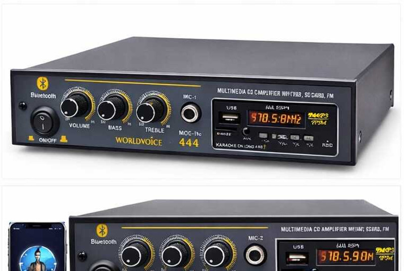 world voice Prime Series Bluetooth Support wireless Music Playback USB/FM/MP3/SD-MMC/AUX 160 W AV Power Receiver(Black)