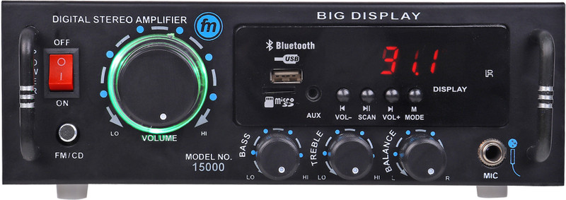 RN Enterprises 8003 BLUETOOTH USB AUX FM With Mic Slot 160 W AV Control Amplifier(Black)