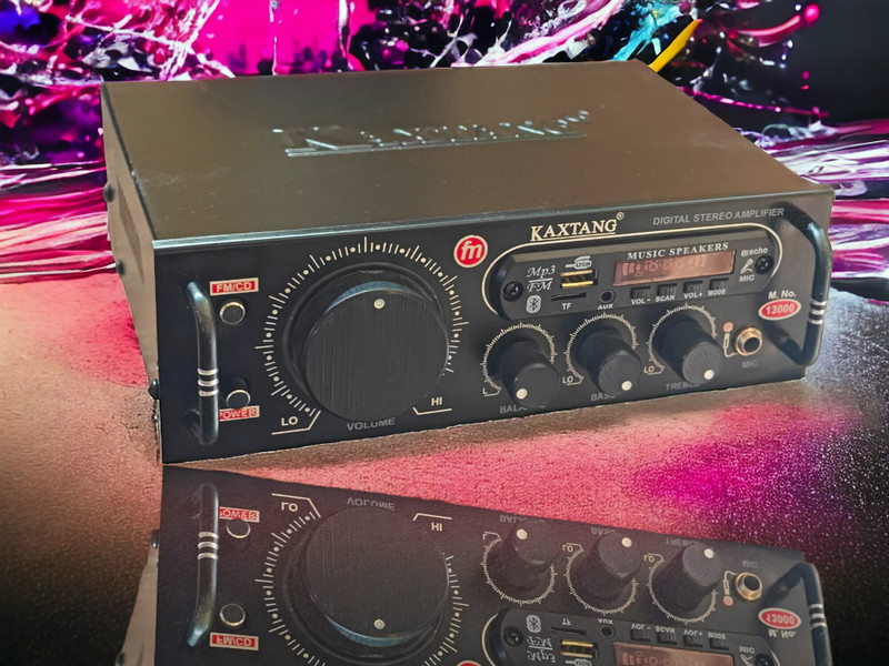 KAXTANG DJ remix 13000 MODELS BIG NOPE Full Black Digital Stereo With BT/ USB/ SD-Card /FM /AUX 5000 W AV Power Amplifier(Black)