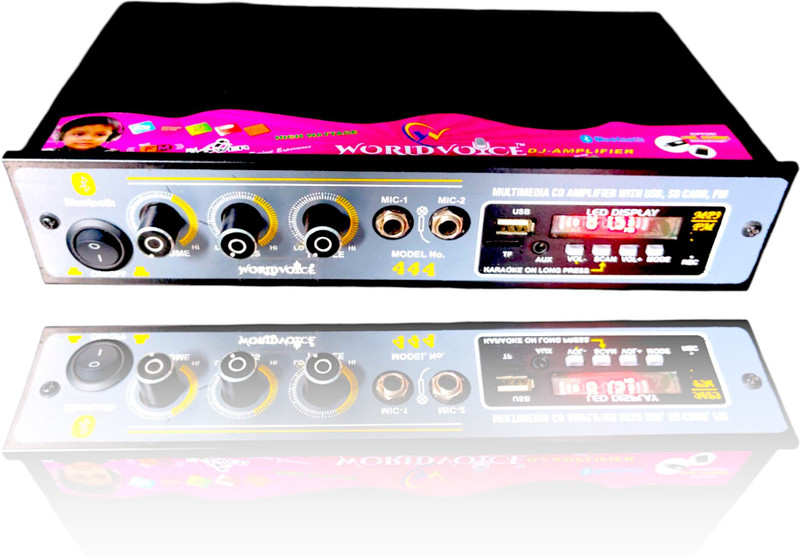 world voice Gold Series Bluetooth Digital SLIK Stereo Amplifier BT/USB/FM/MP3/SD-MMC/AUX 160 W AV Power Receiver(Black)