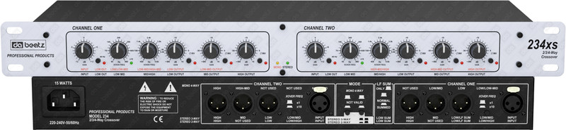Da.Beatz. 234XS Multi Effect Processor Crossover, Stereo Crossover 2-3 Way / Mono 4 Way Analog Sound Mixer