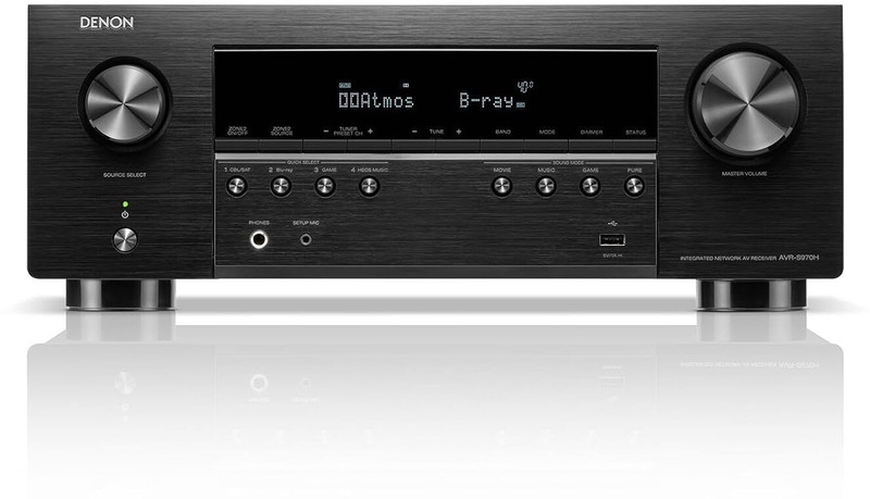 DENON AVR-S970H - 7.2 Ch Dolby Atmos AV Receiver 8K With HEOS/ALEXA Built 90 W AV Control Receiver(Black)