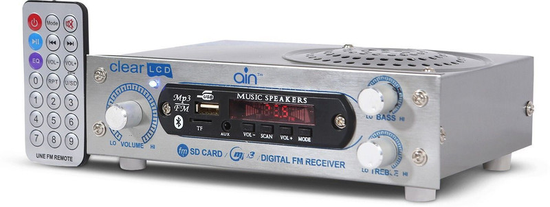 ain Fm Radio with Bluetooth speaker , USB , SD Card , Portable fm Radio 80 W AV Power Amplifier(Black)