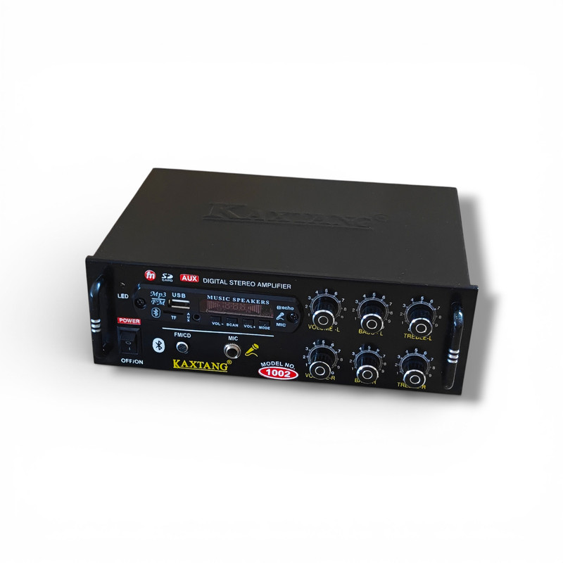 KAXTANG DJ vistaras 1002BT Full Black Digital Stereo With BT/ USB/ SD-Card /FM /AUX 5000 W AV Power Amplifier(Black)
