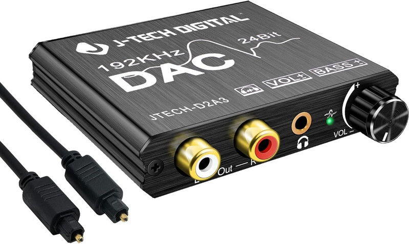 DooBuy Digital to Analog Audio Converter with Headphone Amplifier 192kHz 24bit Coaxial 100 W AV Power Amplifier(Black)