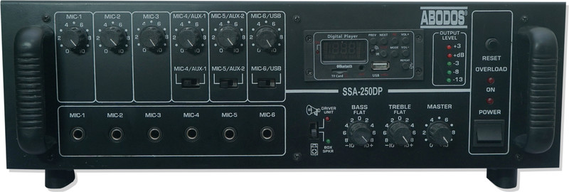 ABODOS PROFESSIONAL SSA-250DP POWER PA AMPLIFIER WITH DIGITAL MEDIA PLAYER 250 W AV Power Amplifier(Black)