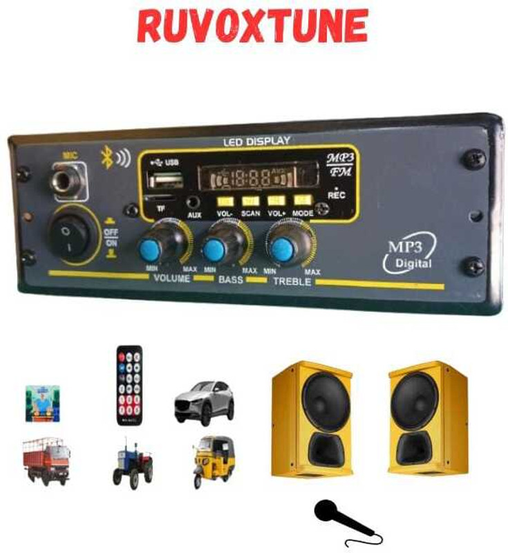 RUVOXTUNE 200 W DC STREO AMPLIFIER 200 W AV Control Amplifier(Black)