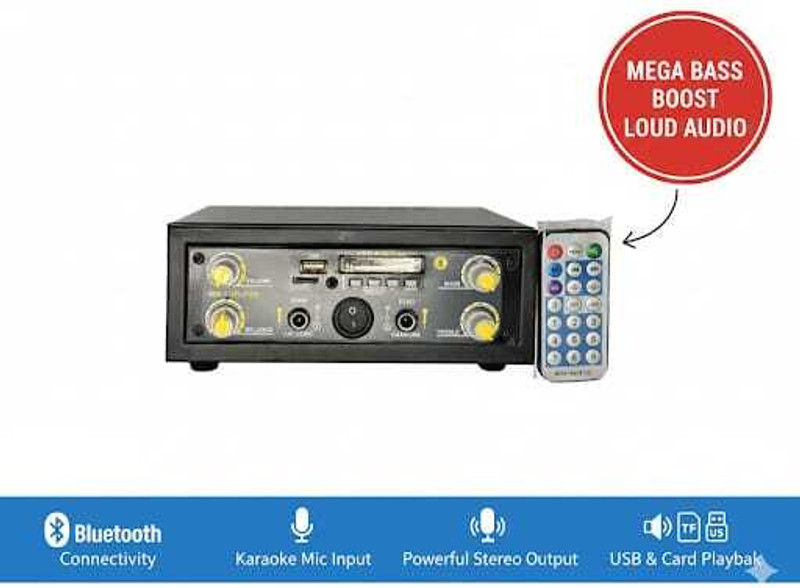 GADGET DEALS 15000 BLUETOOTH USB AUX FM With Mic Slot 160 W AV Control Amplifier(Black)