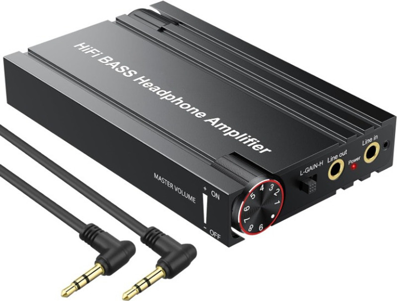 atdaraz HiFi Bass Headphone Audio Amplifier, BT 5.0, 3.5mm Aux for Phone PC Music Player 140 W AV Power Amplifier(Black)