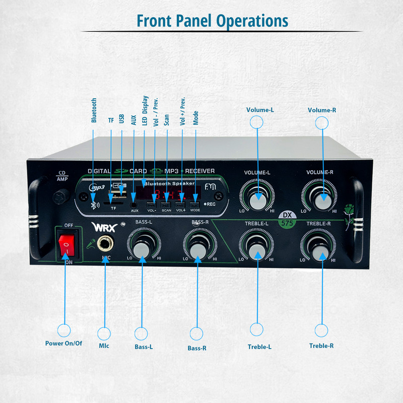 WRX AMPLFIER01 100 W AV Control Amplifier(Black)