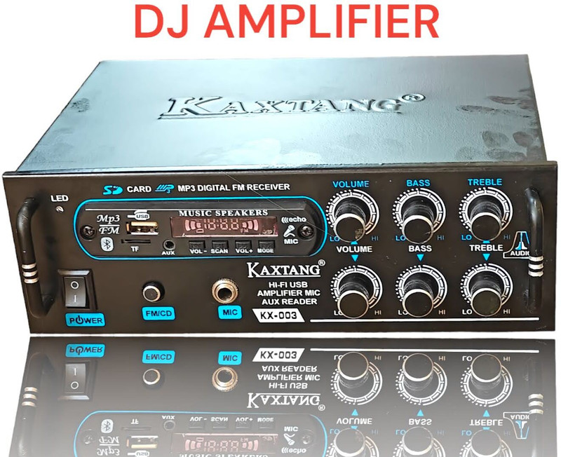 KAXTANG OPTIPLEX DJ REMIX 003 VERSION WITH BETTER SOUND QUALITY BT/ USB/SD Card /FM /AUX 160 W AV Power Amplifier(Black)