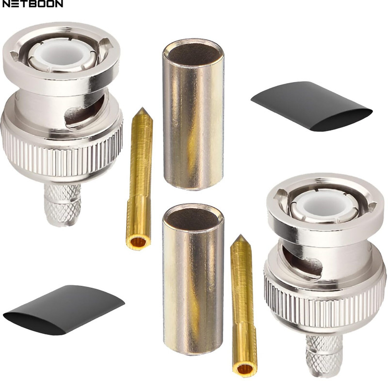 Netboon BNC Female RF Connector For RG174 RG316 RG178 Coaxial Cables and RF Applications Antenna Amplifier