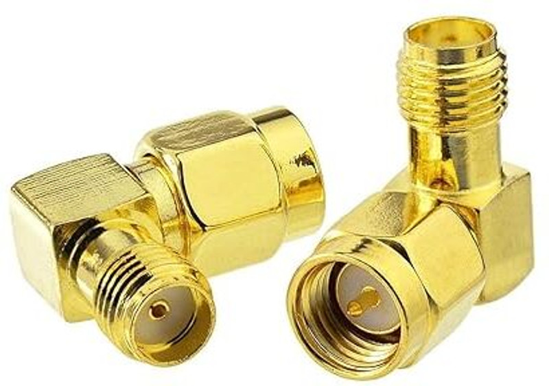 NBR SMA Male to SMA Female Right Angle Adapter 90 Degree Coax Adapter- 1 Pc. Antenna Amplifier