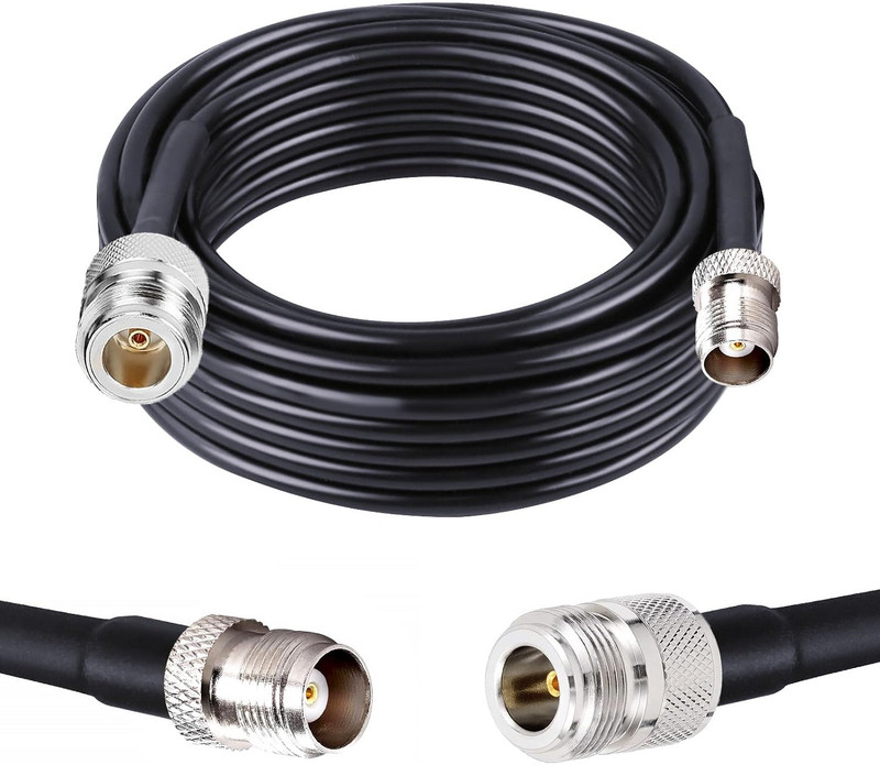 Netboon 10 Meters HLF400 RF Coaxial Cable With N Female to TNC Female RF Connectors For Antenna Amplifier