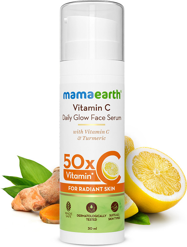 MamaEarth Vitamin C Daily Glow Face Serum With Vitamin C & Turmeric for Radiant Skin (30 ml)