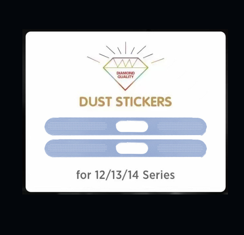 mizi iPhone Metal Speaker Mesh Sticker for iPhone 15/14/13/12 Series USB Blue Anti-dust Plug(Mobile Pack of 4)