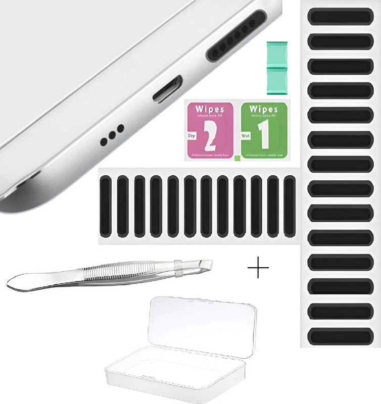 Kidoca Mobile Accessories Speaker Metal Mesh Anti Dust Proof Adhesive Sticker Protector Thunderbolt Silver Anti-dust Plug(Mobile, Tablet Pack of 6)